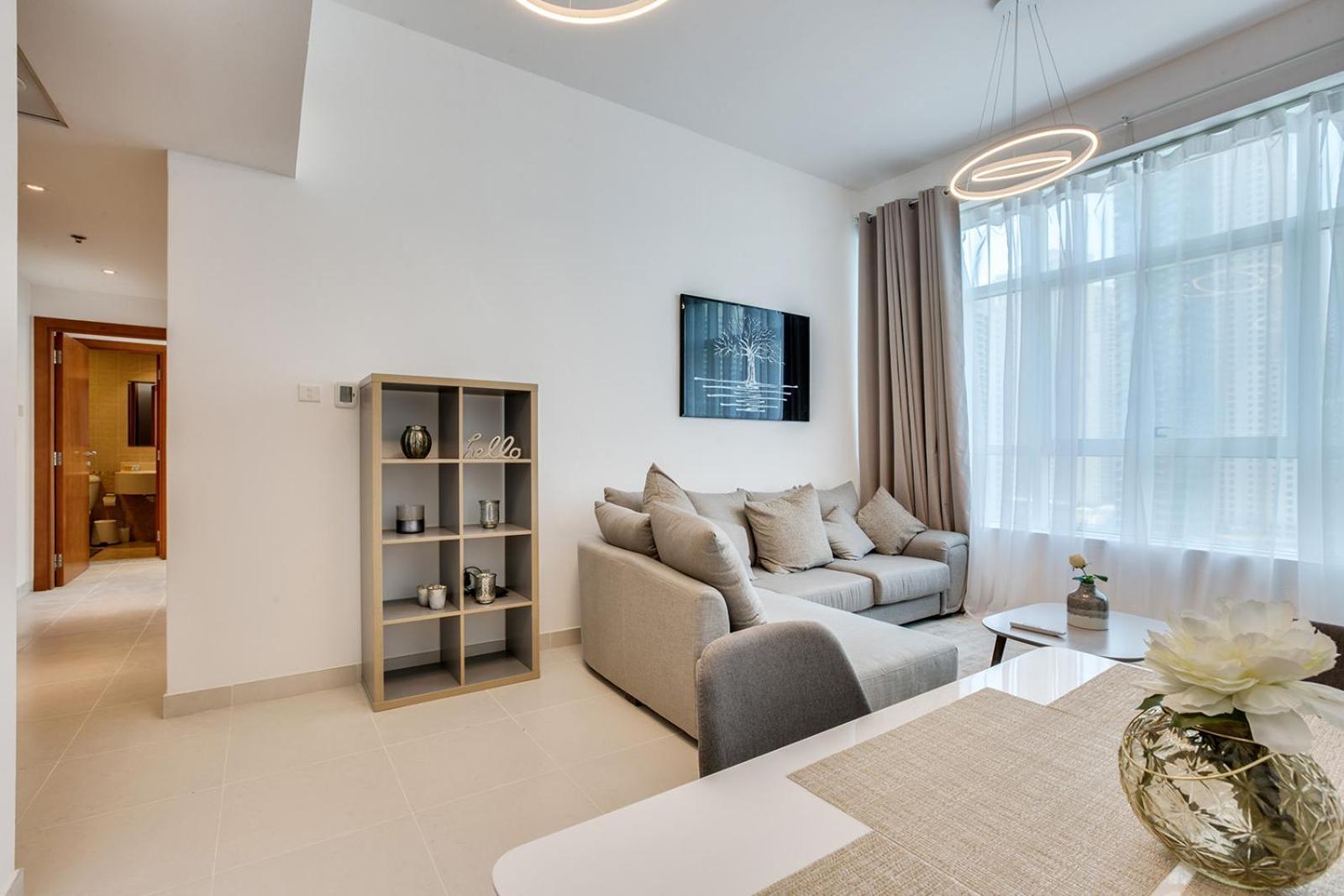 Ferienwohnung Stylish 2Bd With Great View In Marina View Tower Dubai Exterior foto