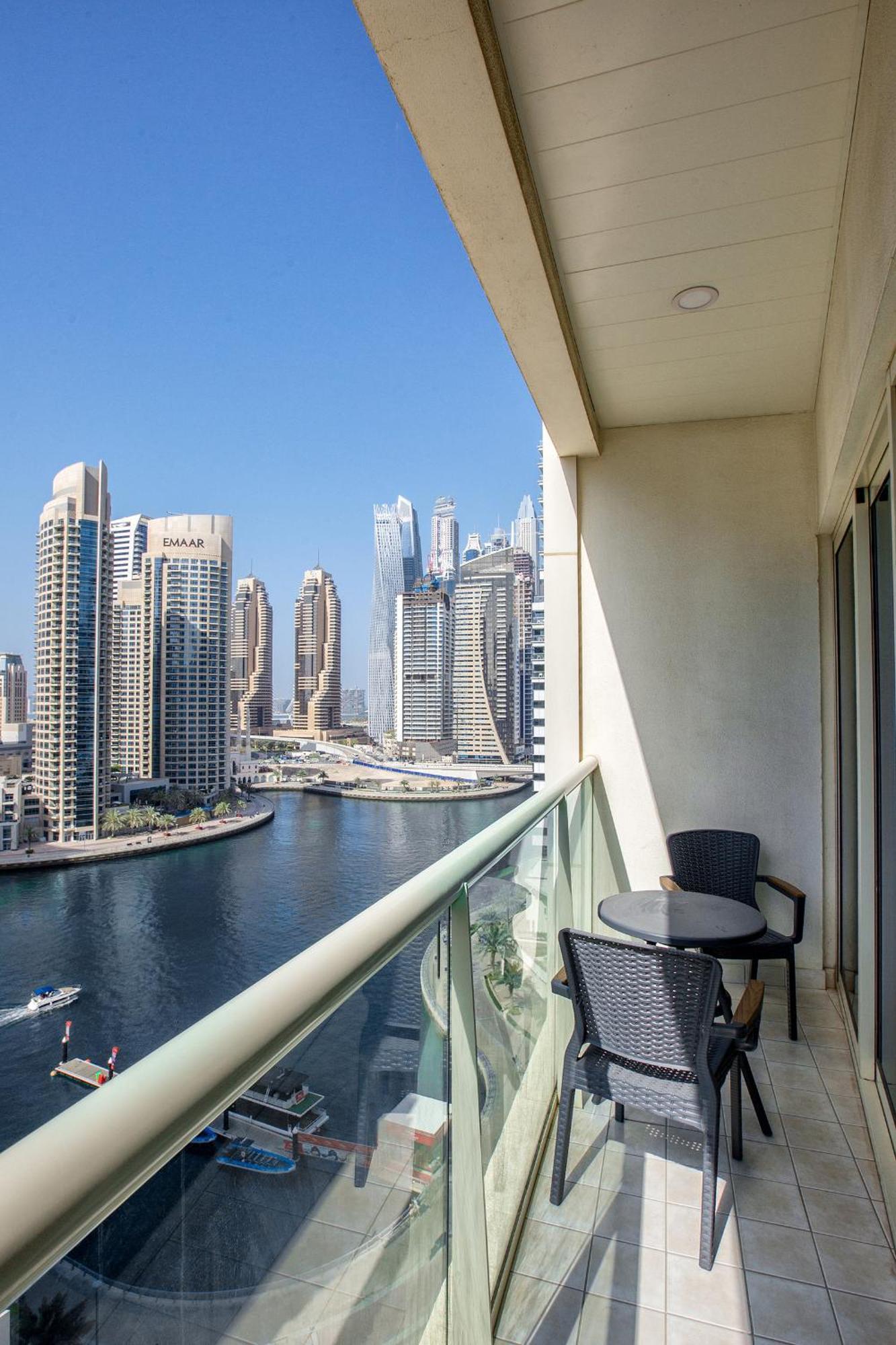 Ferienwohnung Stylish 2Bd With Great View In Marina View Tower Dubai Exterior foto