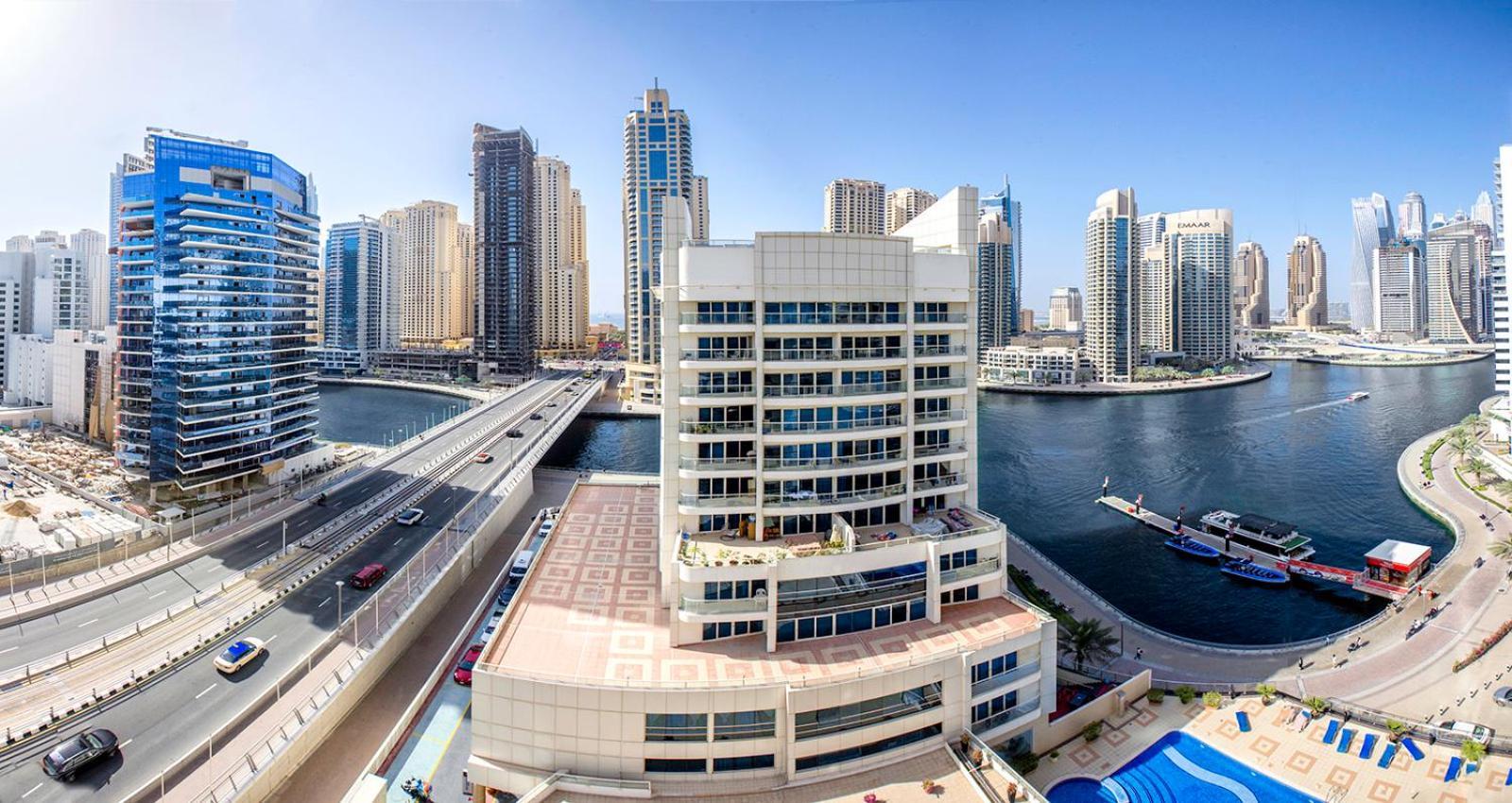 Ferienwohnung Stylish 2Bd With Great View In Marina View Tower Dubai Exterior foto